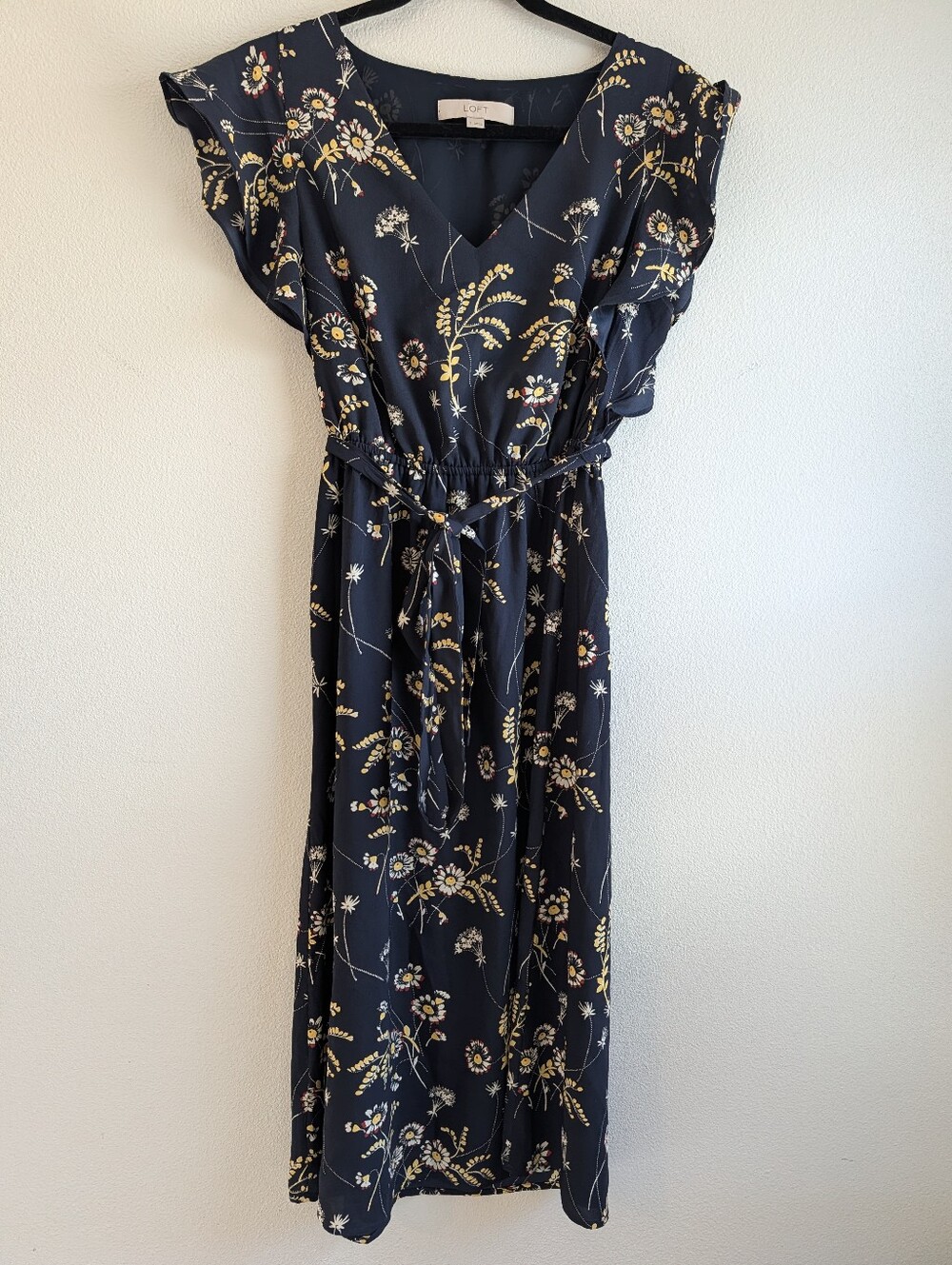 Floral Flutter Sleeve Dress